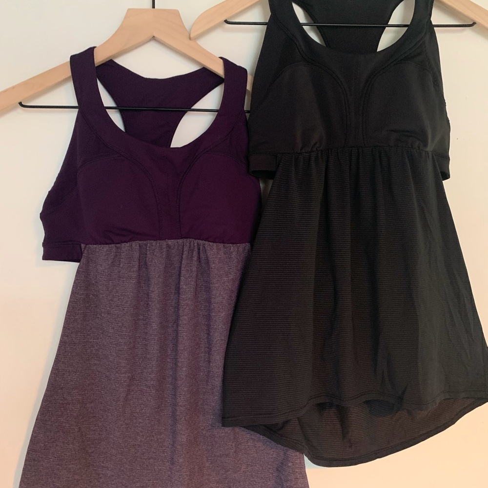 Lululemon tank w/ sports bra lot Sz 6